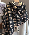 Cat Name Cold Weather Shawl (black)